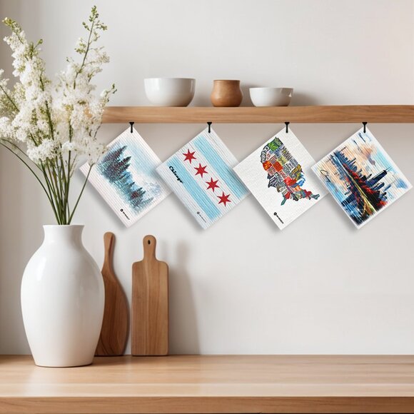 12-PK Eco-Friendly Swedish Dishcloths For Kitchen - Paper Towel Alternative - Picture 3 of 4